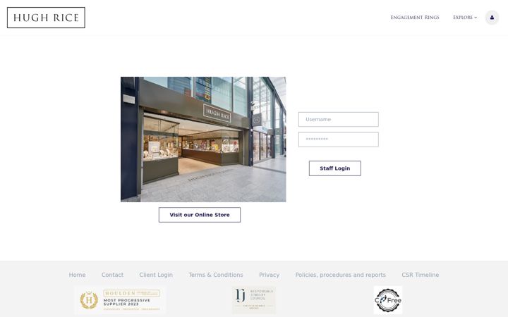Screenshot of hughricecentral.co.uk