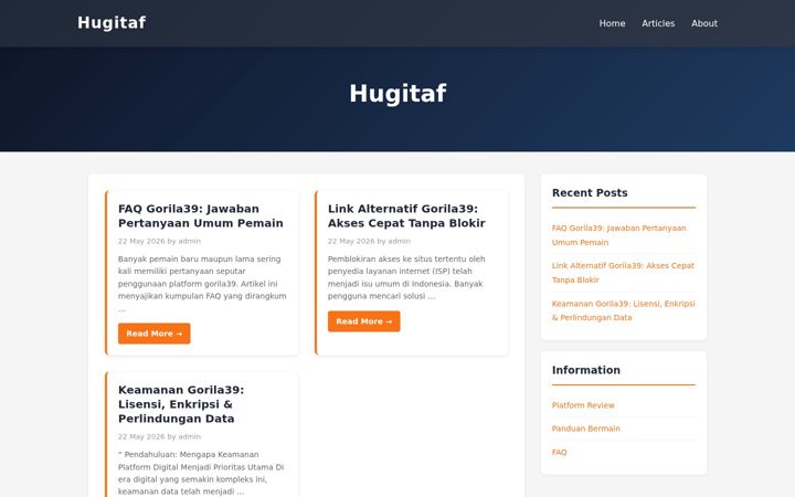 Screenshot of hugitaf.com