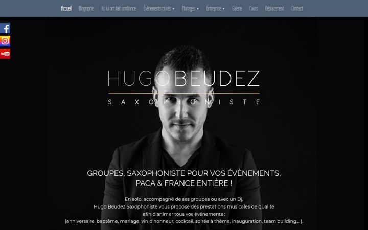Screenshot of hugo-beudez-saxophoniste.fr