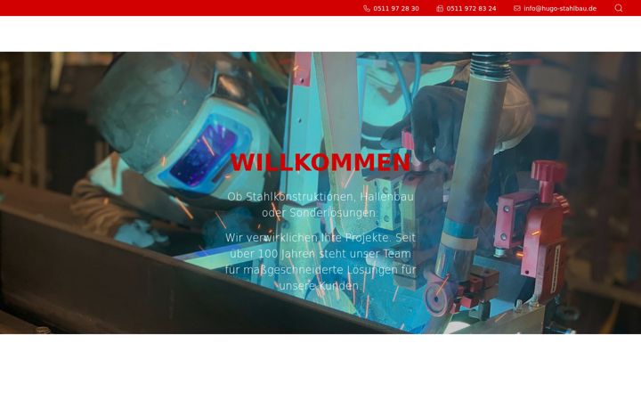 Screenshot of hugo-stahlbau.de