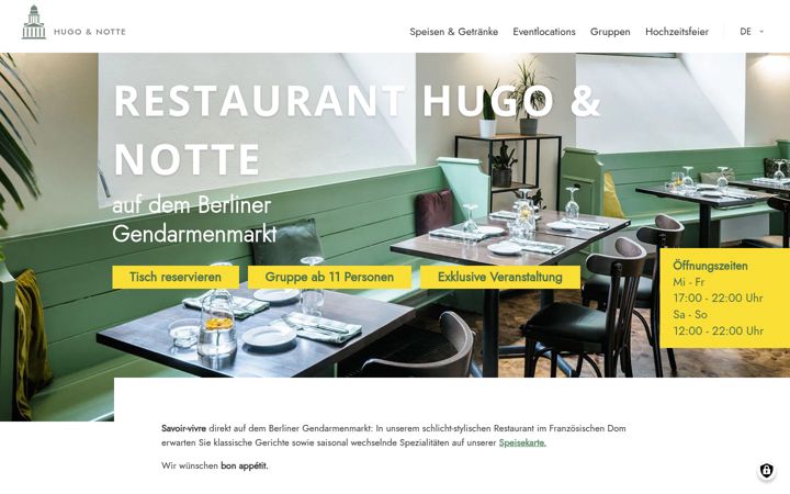 Screenshot of hugo-und-notte.de