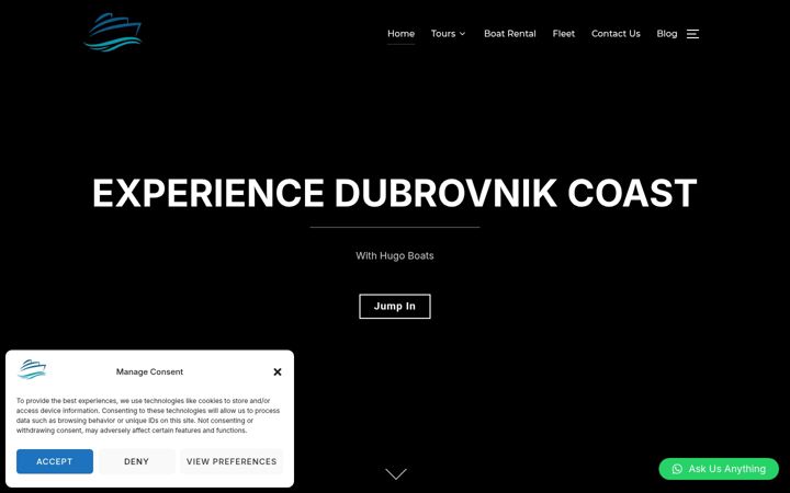 Screenshot of hugoboatdubrovnik.com