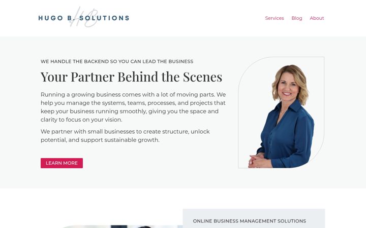 Screenshot of hugobsolutions.com