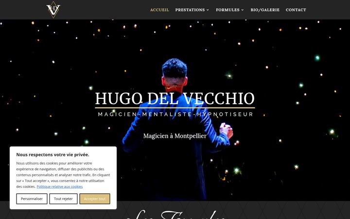 Screenshot of hugodelvecchio.com