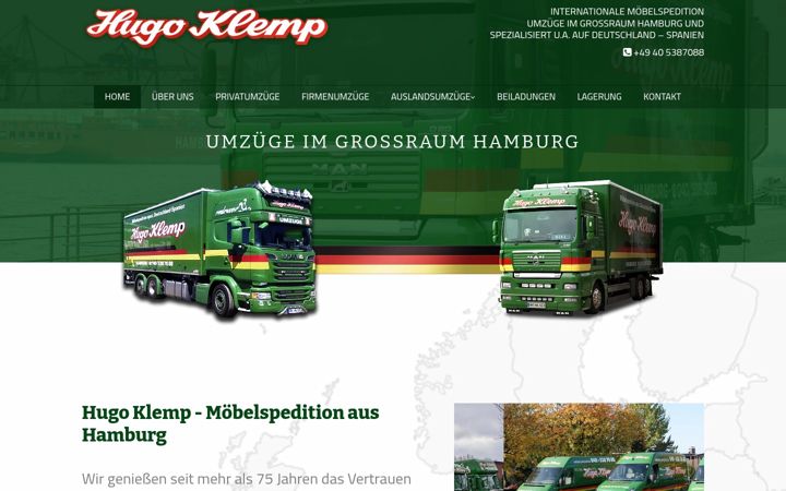 Screenshot of hugoklemp.de