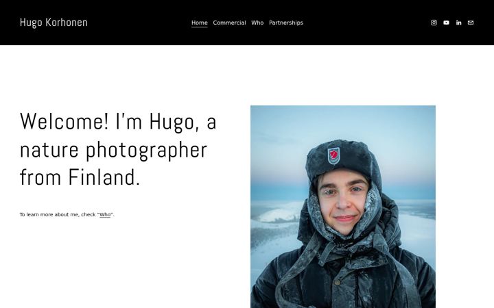 Screenshot of hugokorhonen.com