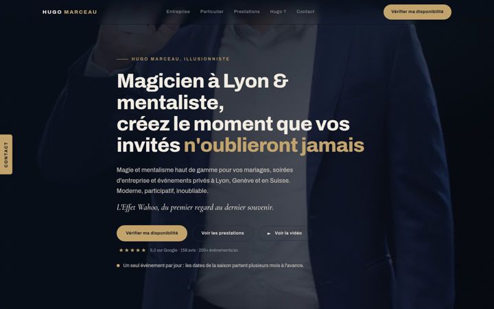Screenshot of hugomarceau.com