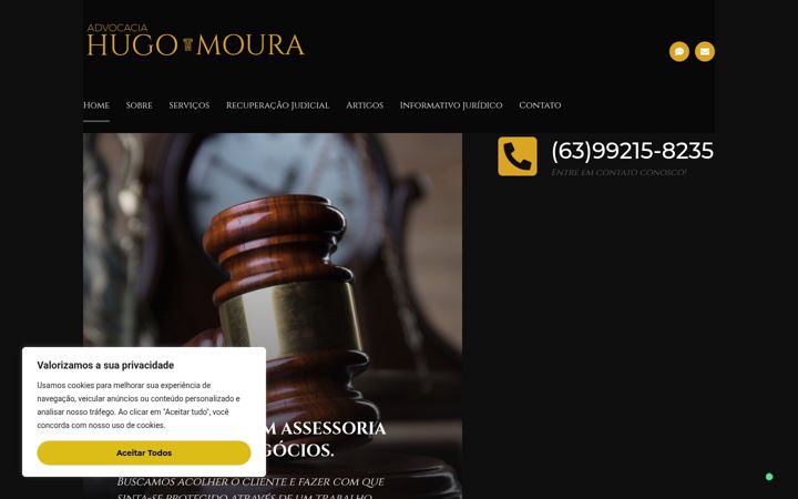 Screenshot of hugomoura.com.br