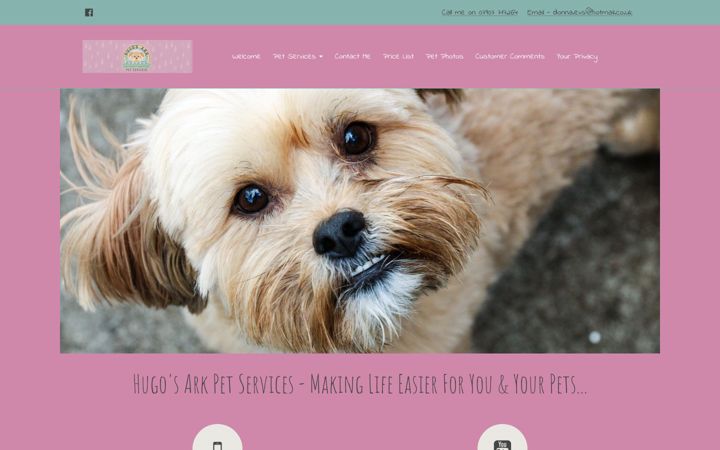 Screenshot of hugosarkpetservices.uk