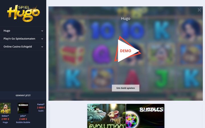 Screenshot of hugospiel.com