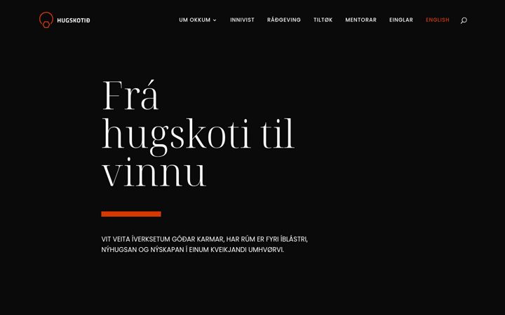 Screenshot of hugskotid.fo