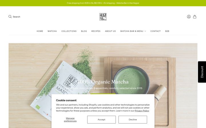 Screenshot of hugthetea.com