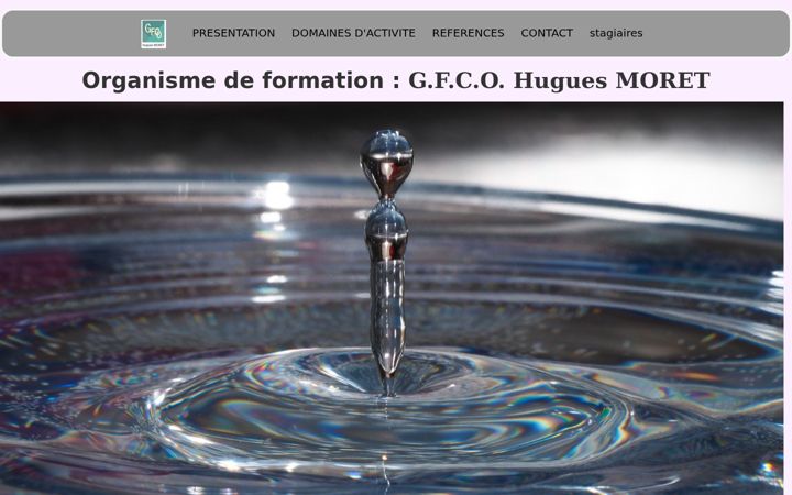 Screenshot of huguesmoret.fr