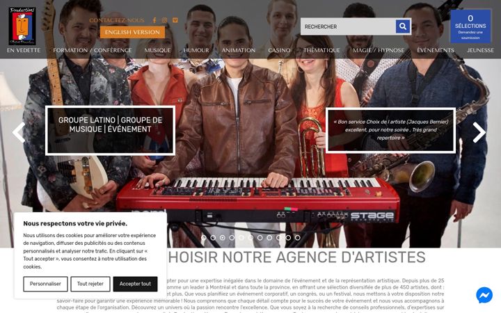 Screenshot of huguespomerleau.com