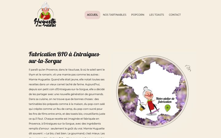 Screenshot of huguette-et-ses-recettes.fr