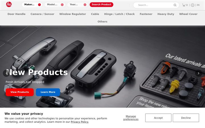 Screenshot of huhandle.com