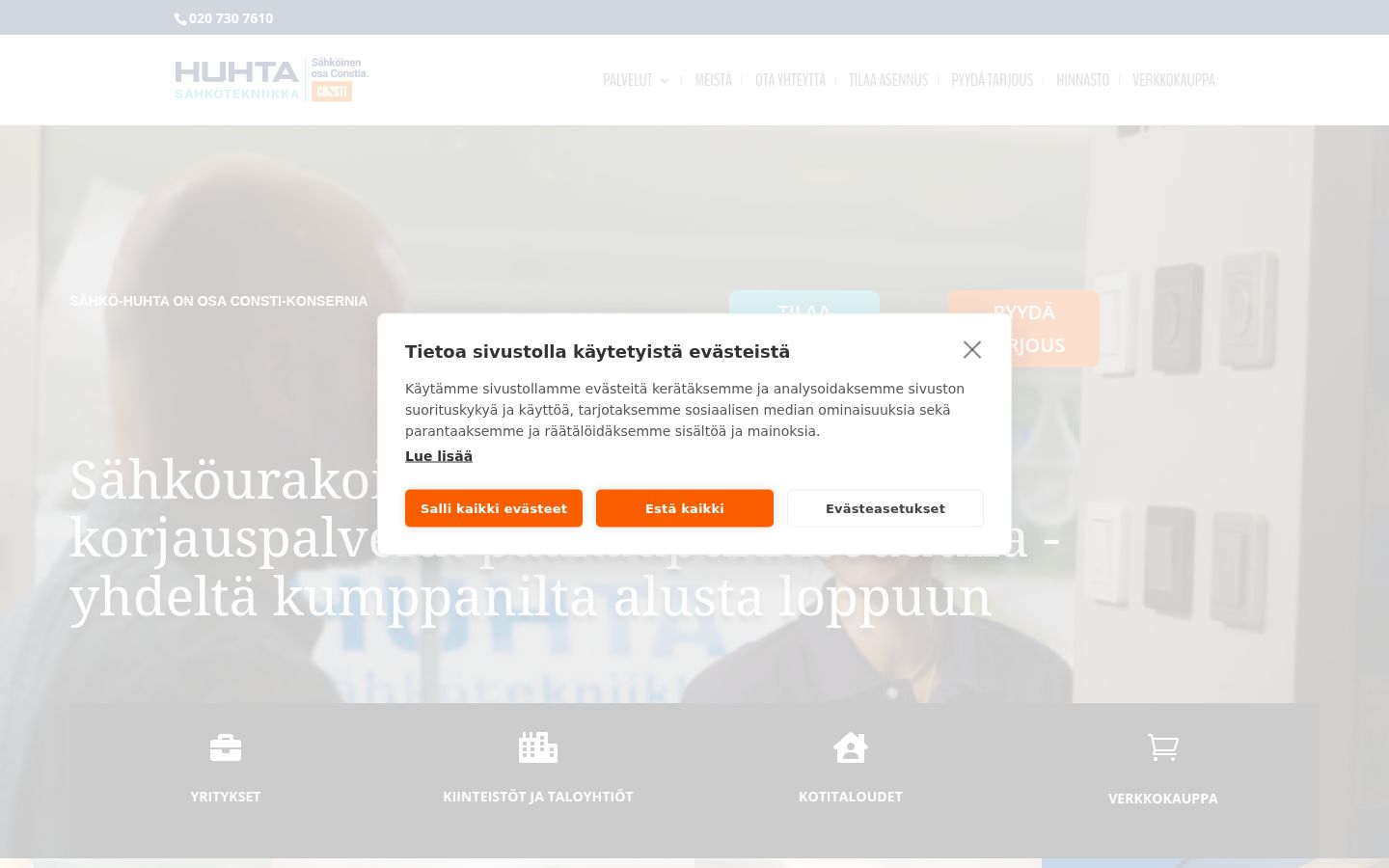 Sutikimo reklamjuostės, rodytos prieš bet kokią sąveiką, ekrano kopija