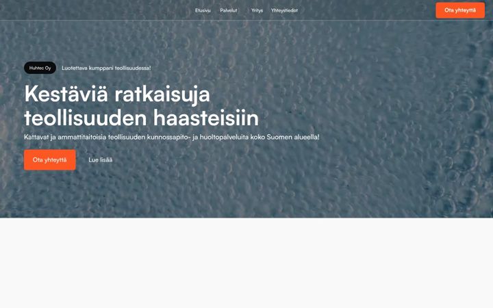 Screenshot of huhtecoy.fi
