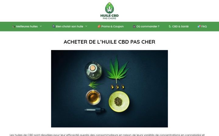 Screenshot of huilecbdpaschere.com