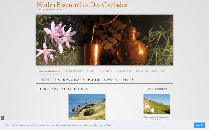 Screenshot of huilesessentiellesdescyclades.fr
