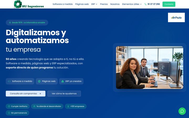 Screenshot of huingenieros.com