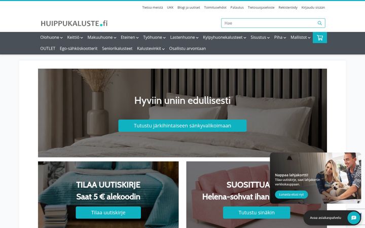 Screenshot of huippukaluste.fi