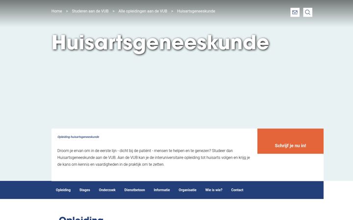 Screenshot of huis.vub.ac.be