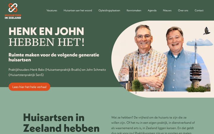 Screenshot of huisartseninzeeland.nl