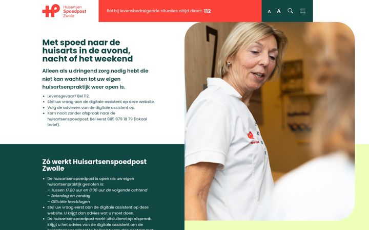 Zrzut ekranu huisartsenspoedpostzwolle.nl