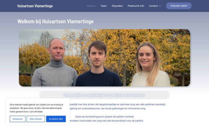 Screenshot of huisartsenvlamertinge.be