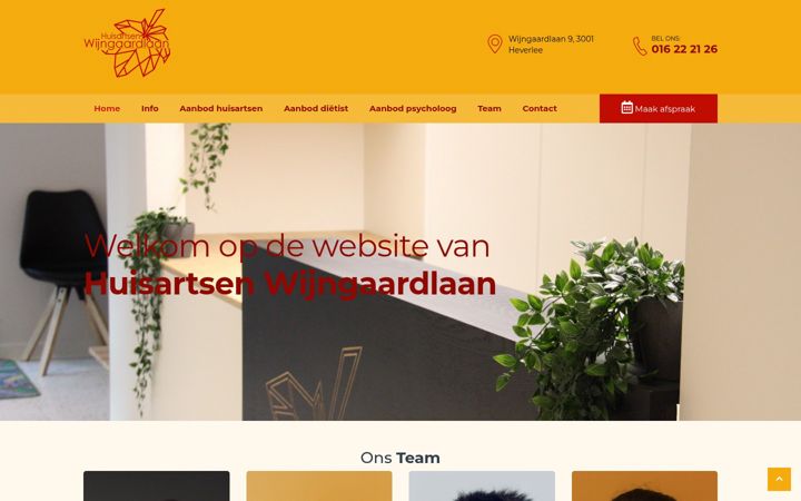 Screenshot of huisartsenwijngaardlaan.be
