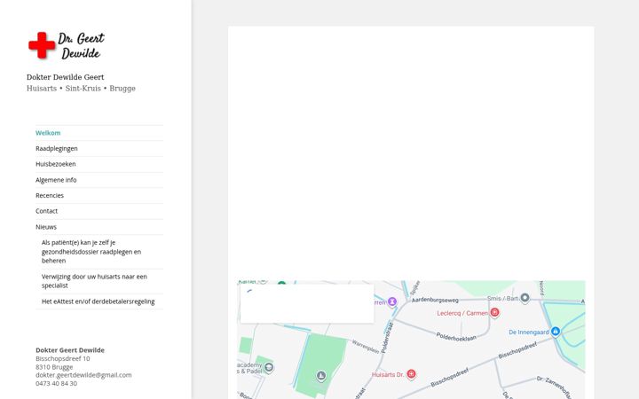 Screenshot of huisartsgeertdewilde-brugge.be