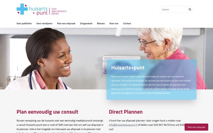 Screenshot of huisartspluspunt.nl