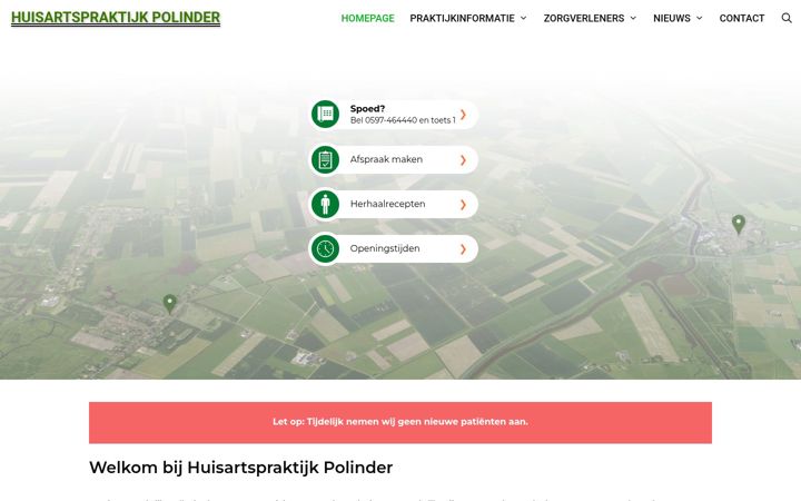 Screenshot of huisartspolinder.nl