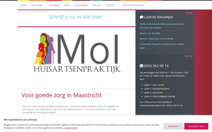 Screenshot of huisartspraktijkmol.nl