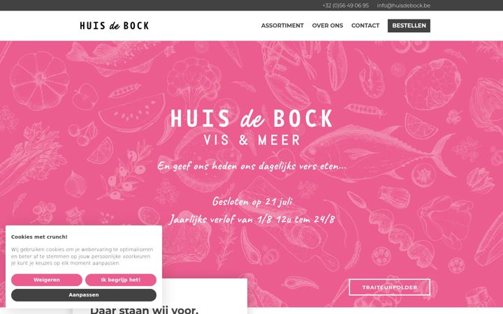 Screenshot of huisdebock.be