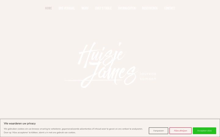 Screenshot of huisjejames.nl