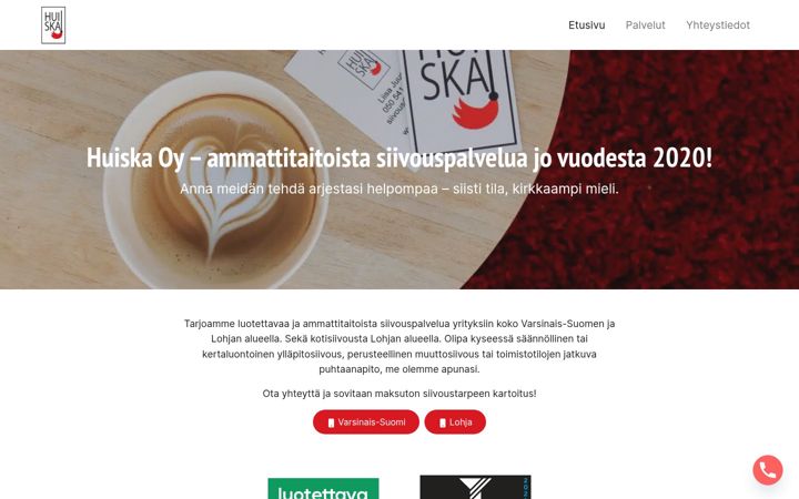 Screenshot di huiska.fi