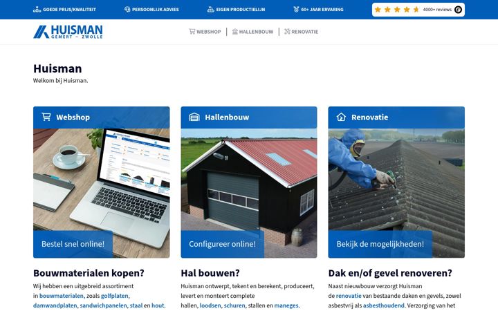 Screenshot of huisman.be
