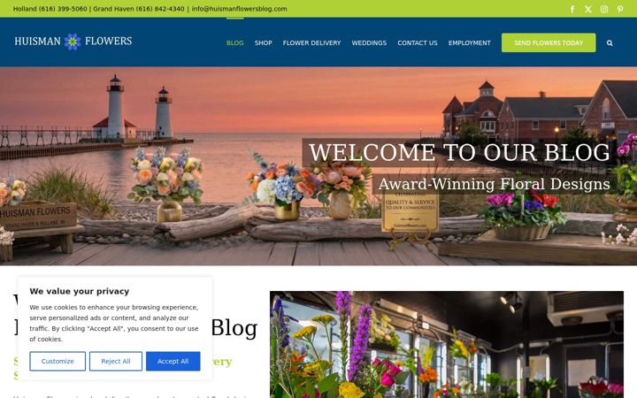 Screenshot of huismanflowersblog.com