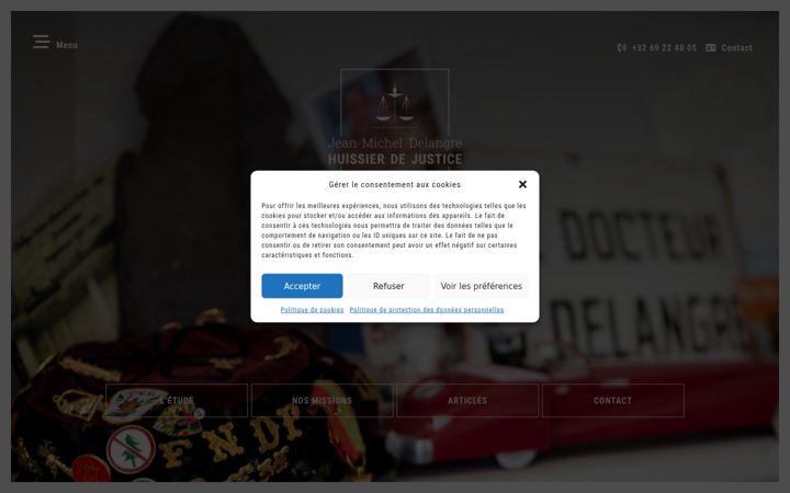 Screenshot of huissier-delangre.be