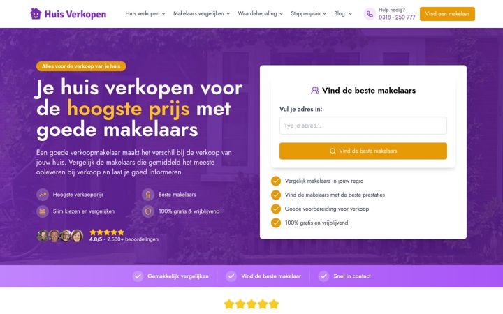 Screenshot of huisverkopen.nl
