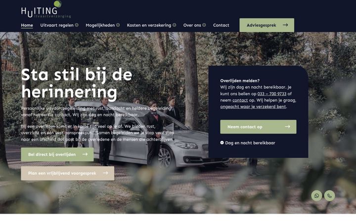 Ekrano kopija huiting-uitvaart.nl