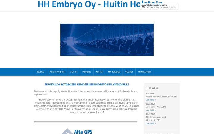 Screenshot of huitinholstein.net