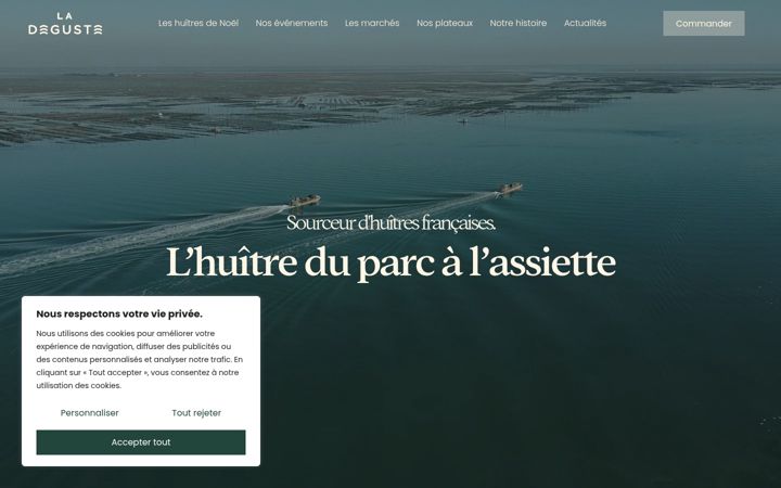 Screenshot of huitre-ladeguste.com