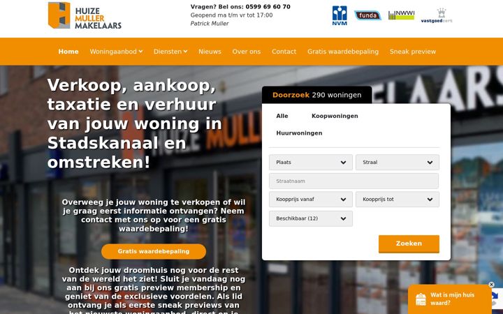 Screenshot of huizemuller.nl
