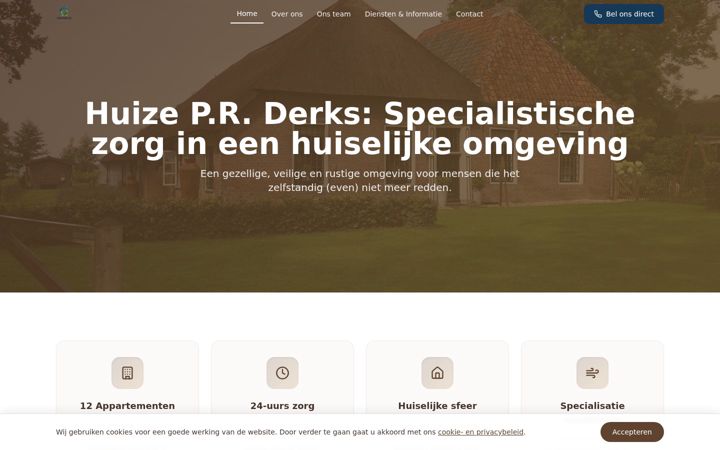 Screenshot of huizeprderks.nl