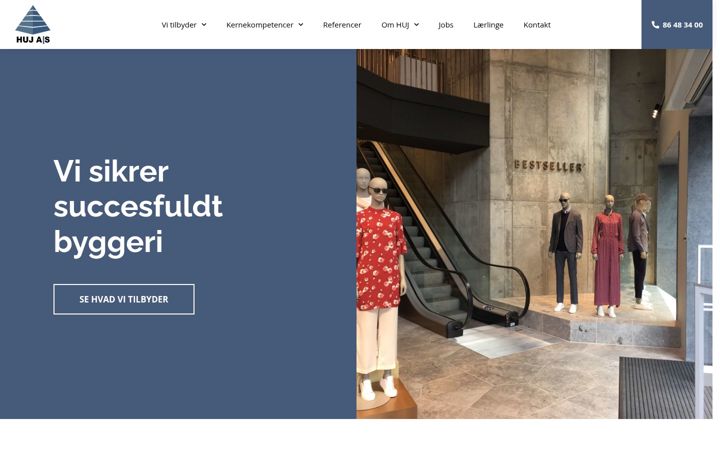 Screenshot of huj.dk