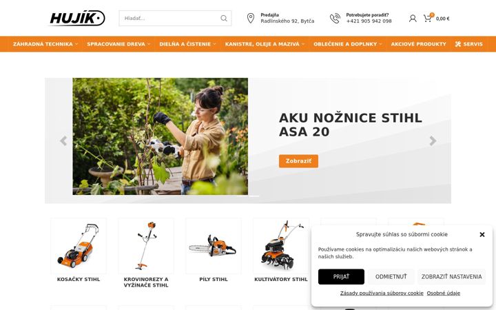 Screenshot of hujik.sk