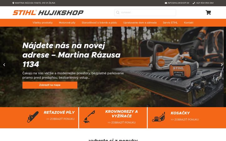 Screenshot of hujikshop.sk